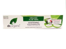 Λευκαντική Οδοντόκρεμα με Βιολογική Αλόη Βέρα Organic Aloe Vera Whitening Toothpaste Dr. Organic 100ml