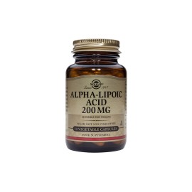 Solgar Αντιοξειδωτικό Συμπλήρωμα Διατροφής Με Άλφα Λιποϊκό Οξύ 200 mg Alpha Lipoic Acid 200 mg   50 vcaps