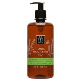 Αφρόλουτρο Με Αιθέρια Έλαια Tonic Mountain Tea Apivita 500 ml