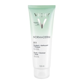 Μάσκα Απολέπισης Καθαρισμού Normaderm 3 in 1 Scrub Cleanser Mask Vichy 125 ml