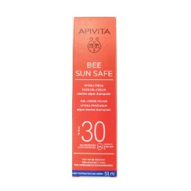 Αντηλιακή Κρέμα Προσώπου Ελαφριάς Υφής SPF30 Bee Sun Safe Apivita 50 ml