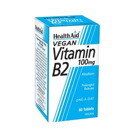 Συμπλήρωμα Διατροφής Για Το Μεταβολισμό Vitamin B2 Riboflavin (100mg) Health Aid Tabs 60 Tμχ