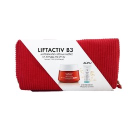 Vichy Promo Liftactiv B3 Σετ με Αντιγηραντική Κρέμα Ημέρας για Κηλίδες SPF50 50ml & ΔΩΡΟ Purete Thermale Γαλάκτωμα Καθαρισμού 100ml σε Κόκκινο Τσαντάκι