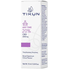 Tikun CBD Any Time 20% Υπογλώσσιες Σταγόνες Ελαίου Κάνναβης 10 ml