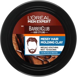 LOreal Men Expert Styling για Μούσια & Μαλλιά με Ματ Αποτέλεσμα Barber Club Messy Hair Molding Clay 75ml