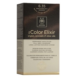 Βαφή Μαλλιών Ξανθό Σκούρο Μελί Μαονί 6.35 My Color Elixir Apivita 50 ml