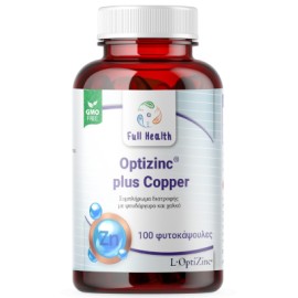 Full Health Συμπλήρωμα διατροφής Ψευδάργυρο και Χαλκό Optizinc Plus Copper 100 Caps