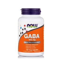Συμπλήρωμα Διατροφής για Υγεία Νευρικού Συστήματος GABA 500 mg  Now 100 caps