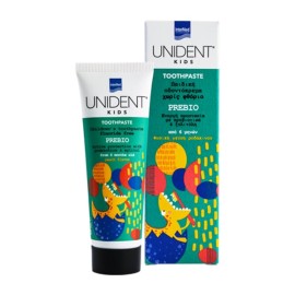 Intermed Unident Kids Toothpaste Prebio  Βρεφική Οδοντόκρεμα Χωρίς Φθόριο από 6 Μηνών με Πρεβιοτικά & Γεύση Ροδάκινο 50ml