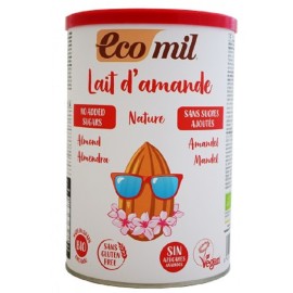 Βιολογικό Γάλα Αμυγδάλου Σε Σκόνη Χωρίς Ζάχαρη  Ecomil 400 gr