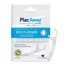 PlacAway  Oδοντικό Νήμα με Λαβή Eco Flosser 30τμχ
