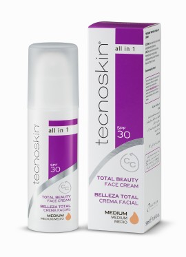 Tecnoskin Total Beauty Face Cream Medium Αντιρυτιδική κρέμα προσώπου all in one με SPF 30 - medium απόχρωση 50ml