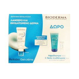 Bioderma Set Προσφοράς Εντατικής Ενυδάτωσης Κρέμα Προσώπου Ελαφριάς Υφής  Hydrabio Gel-Cream 40ml & ΔΩΡΟ Atoderm Gel Douche 100ml & Ορός Hydrabio Serum 15ml