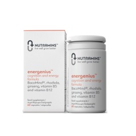 Nutramins Energeius Συμπλήρωμα Διατροφής για Ενέργεια & Ενίσχυση της Λειτουργίας του Εγκεφάλου 60 caps