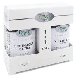 Power Health 1+1 ΔΩΡΟ Φόρμουλα για το Ανοσοποιητικό Με Εχινάκεια Echinacea Extra 30caps & Δώρο Βιταμίνη C 1000mg 20caps Platinum Range