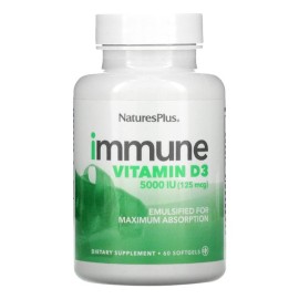 Natures Plus Βιταμίνη D3 5000IU Immune Vitamin D3 5000IU Emulsified 60softgels