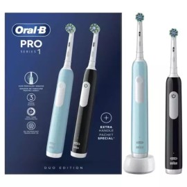 Oral-B Pro Series 1 Duo Ηλεκτρική Οδοντόβουρτσα με Αισθητήρα Πίεσης 2 τεμάχια