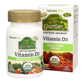 Natures Plus  Βιταμίνη D3  Source Of Life Garden Vitamin D3  60vcaps