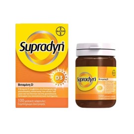 Bayer Supradyn D3 Συμπλήρωμα Διατροφής Βιταμίνης D3 100 Κάψουλες