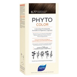Βαφή Μαλλιών Μαρόν Ανοιχτό Καπουτσίνο Phyto Color 6.77 Kit Phyto