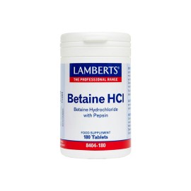 Lamberts Υδροχλωρική Μπεταϊνη Betaine HCI 324mg Pepsin 160tabs