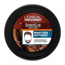 LOreal Men Expert Styling για Μούσια & Μαλλιά με Ματ Αποτέλεσμα Barber Club Messy Hair Molding Clay 75ml