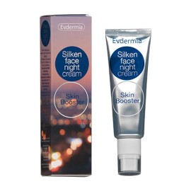 Evdermia Silken Face Night Cream Skin Booster Κρέμα Προσώπου Νυκτός για Ενυδάτωση με Υαλουρονικό Οξύ & Ρετινόλη 50ml