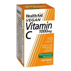 Βιταμίνη C 1000mg Αργής Αποδέσμευσης με Βιοφλαβονοειδή Vitamin C 1000mg Health Aid 100tabs