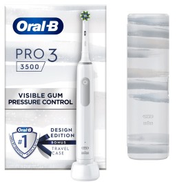 Oral-B Ηλεκτρική Οδοντόβουρτσα + Θήκη Ταξιδιού Pro 3 3500 Design Edition Travel Case White