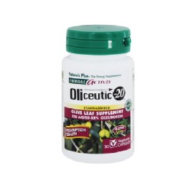 Natures Plus Εκχύλισμα Φύλλων Ελιάς 250 mg Oliceutic 20 30 veg.caps