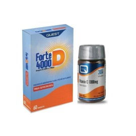 Quest Promo Βιταμίνη D3 4000IU & Βιταμίνη C  Forte D 4000IU 60tabs + Vitamin C 1000mg Timed Release 30tabs