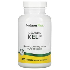 Natures Plus Συμπλήρωμα από  Φύκι Kelp  Φυσική Πηγή Ιωδίου Kelp  300 tabs