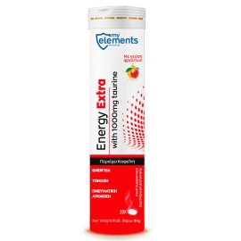 Συμπλήρωμα Διατροφής για Ενέργεια  Energy Extra with Taurine MyElements 20 Αναβράζοντα Δισκία