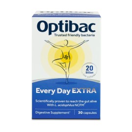 καθημερινό Συμπλήρωμα Διατροφής Με Προβιοτικά & Πρεβιοτικά Extra Strength Probiotics Optibac 30 tabs