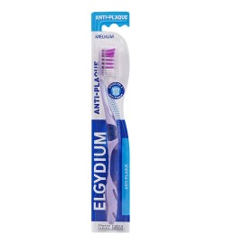 Elgydium Anti-Plaque Medium Οδοντόβουρτσα Μέτρια σε Μωβ Χρώμα