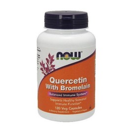 Κουερσετίνη Με Βρωμελαϊνη Quercetin 800mg with Bromelain Now 120vcaps