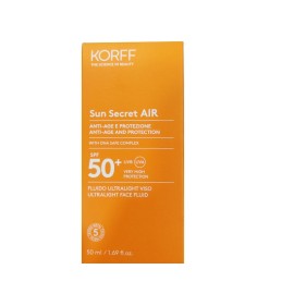 Αντηλιακή Ρευστή Κρέμα Προσώπου Προστασίας και Αντιγήρανσης SPF50 Sun Secret Air Anti-Age Ultralight Face Fluid SPF 50 Korff 50 ml
