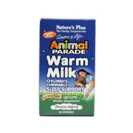 Natures Plus Παιδικo Συμπλήρωμα Διατροφής Βοηθητικό Ύπνου Σε Μασώμενα Δισκία Warm Milk Animal Parade   30 chew. tabs