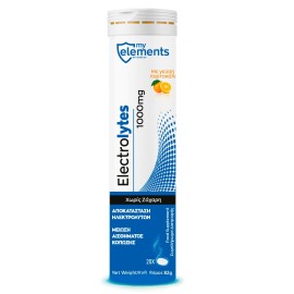 Ηλεκτρολύτες Γεύση Πορτοκάλι Electrolytes MyElements 20 Αναβράζοντα Δισκία