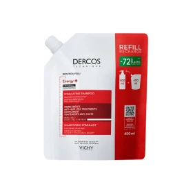 Vichy Dercos Energy+ Refill Δυναμωτικό Σαμπουάν κατά της Τριχόπτωσης με Aminexil και Νιασιναμίδη Οικολογική Συσκευασία 400ml