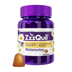 ZzzQuil Natura Συμπλήρωμα Διατροφής Με Μελατονίνη με Γεύση Μάνγκο και Μπανάνα 30 ζελεδάκια