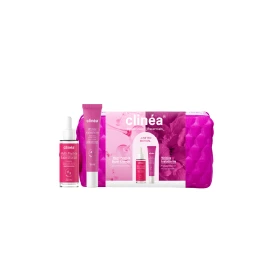 Clinea Promo AntiWrinkle Essentials Σετ Δώρου Αντιρυτιδικό με Multi Peptide Super Charger Serum Ορό Αντιγήρανσης 30ml & Wrinkle InstaShrink Κρέμα Ματιών Αντιγήρανσης 15ml σε Ροζ Νεσεσέρ