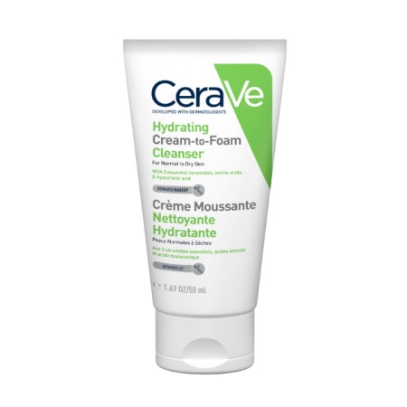 CERAVE HYDRATING CREAM TO FOAM CLEASER 50ML GIFT